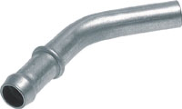 45° Schlauchnippel Rohr 18mmØ, 17 - 18mm, Stahl verzinkt