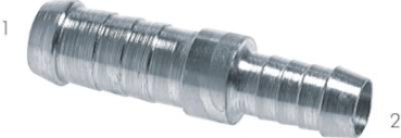 Schlauchverbinder 9 - 10mm / 11 - 12mm, Stahl verzinkt
