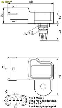 Ladedrucksensor 1.5bar (250KPA)