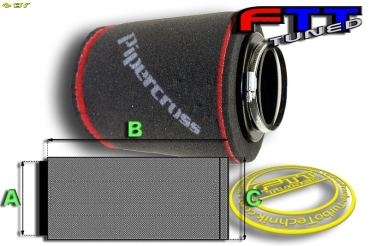 Pipercross Custom Ruber Neck Air Filter