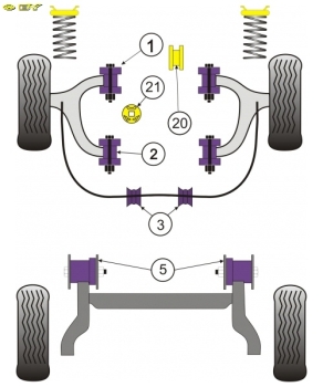 PU Getriebelagereinsatz F23 / M32 oben (race)