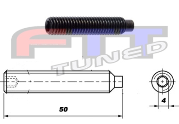 M8x50 10.9 Stehbolzen mit Innensechskant + Anschlag
