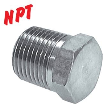 HD-Verschlussstopfen Außenskt. NPT 1/8", Stahl verzinkt