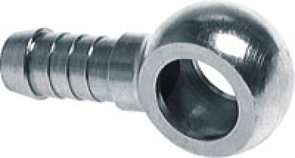 Schlauchnippel 18mmØ Ring, 9 - 10mm, Stahl verzinkt