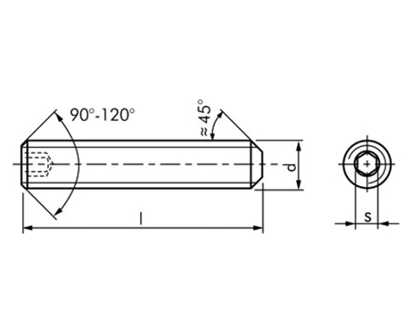 M8x50 10.9 Stehbolzen mit Innensechskant