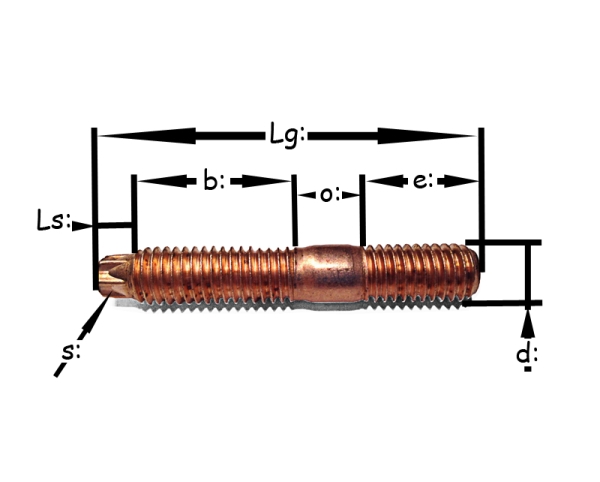 M8x30 10.9 Stehbolzen verzinkt