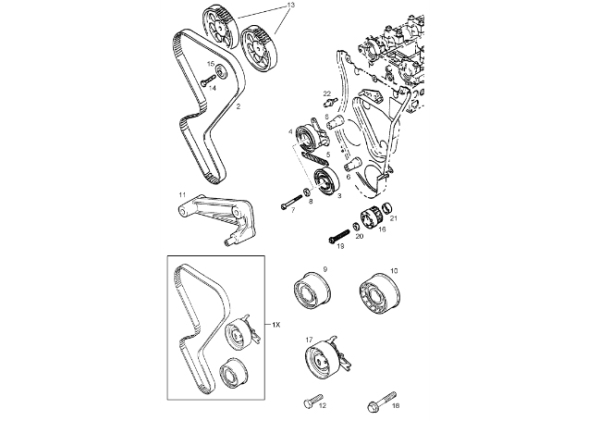 C20LET / C20XE FTT ERSATZSCHRAUBE,  ZAHNRAD ZAHNRIEMEN AN KURBELWELLE FUER 90298206 / 6 14 940 [NEUE VERSION]
