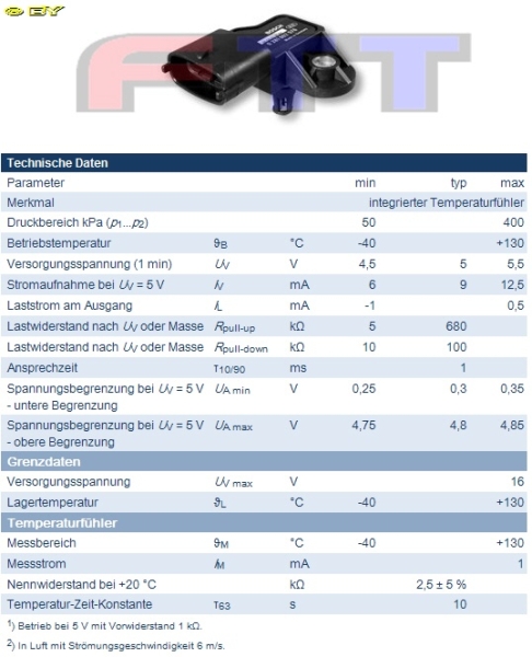 Ladedrucksensor 3bar (400KPA)