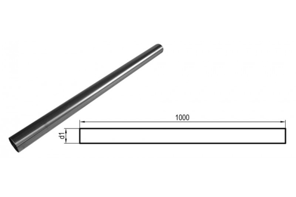 Edelstahlrohr  Ø 40 x 1,5 mm x 1000 mm