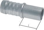 Schlauchnippel Rohr 10mmØ - Schlauch 9-10mm, Stahl verzinkt