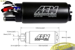 OE AEM 50-1000 Kraftstoffpumpe (bei 3 Bar-320l/h)